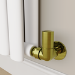 Elego Brushed Brass Modern Manual Corner Radiator Valves With Lockshield