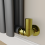 Elego Brushed Brass Modern Manual Corner Radiator Valves With Lockshield