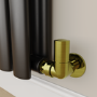 Elego Brushed Brass Modern Manual Corner Radiator Valves With Lockshield