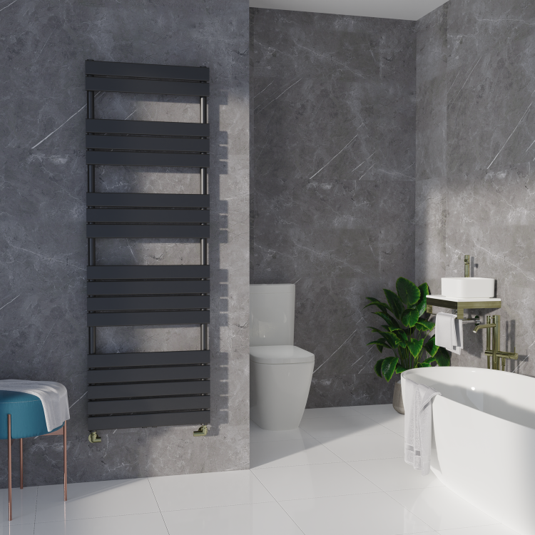 Elego Brushed Brass Modern Manual Corner Radiator Valves With Lockshield