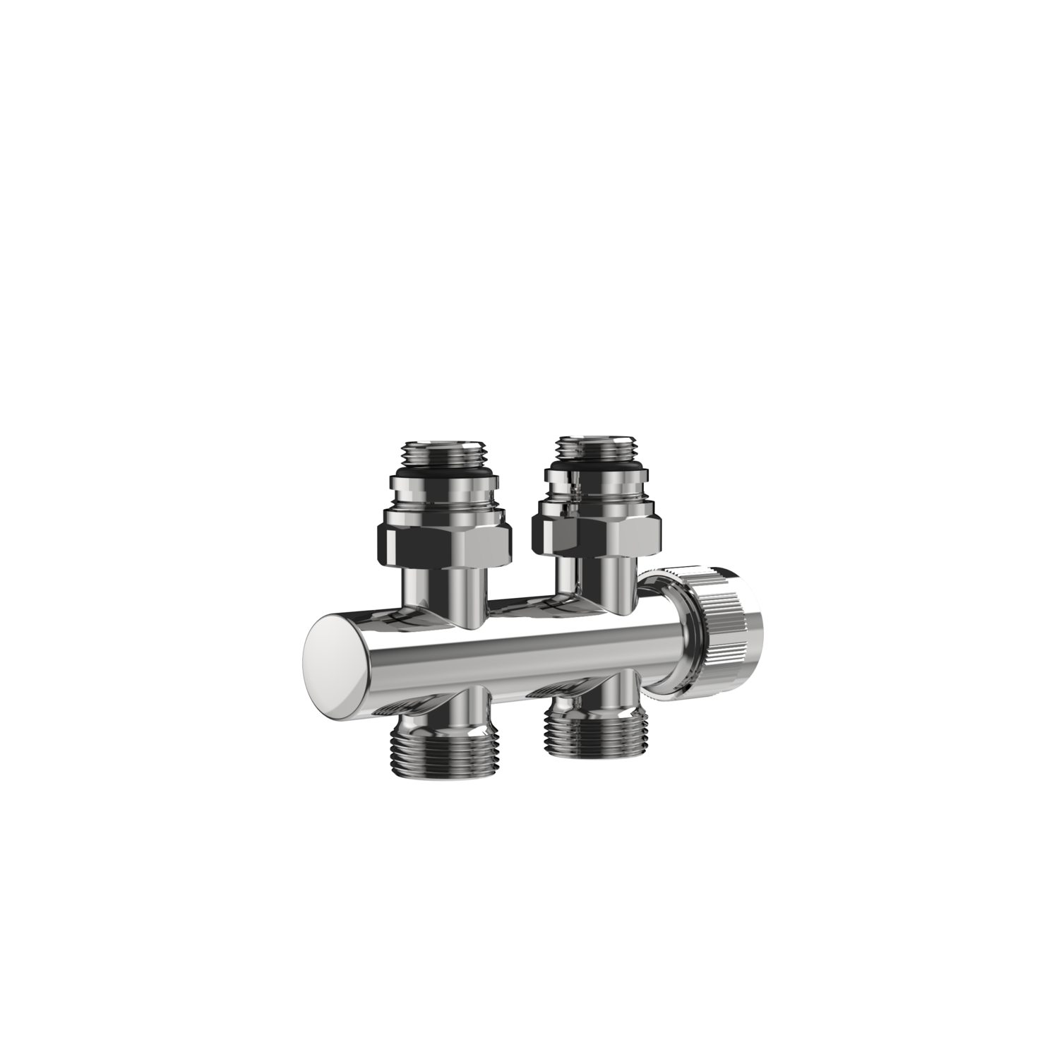 Raccord Vanne à Bille G1/4 Pour Watercooling – En Laiton Nickelé, Poignée Aluminium (noir)