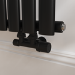 Elego Matte Black Modern Manual H Block Angled Radiator Valves (pair)