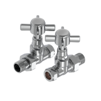 Maesta Chrome Modern Manual Straight Valves pair