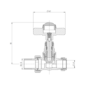 Maesta Chrome Modern Manual Straight Valves pair