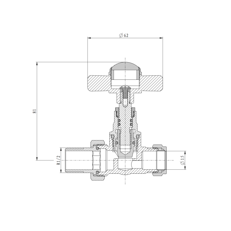 Maesta Chrome Modern Manual Straight Valves pair