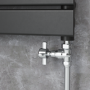 Elego Chrome Modern Manual Straight Radiator Valves (pair)