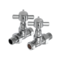 Maesta Chrome Traditional Manual Straight Radiator Valves (pair)
