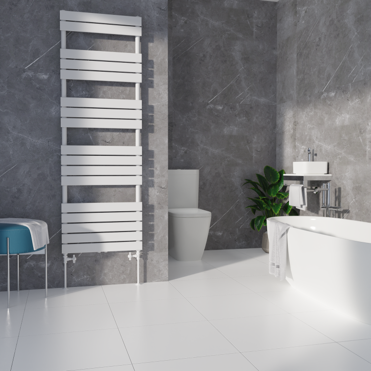 Maesta White Traditional Manual Straight Radiator Valves (pair)