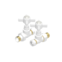 Maesta White Traditional Manual Straight Radiator Valves (pair)