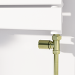 Elego Brushed Brass Modern Manual Straight Radiator Valves (pair)