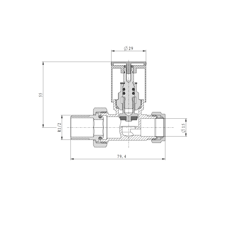 Elego Chrome Modern Manual Straight Valves pair