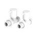 Elego White Modern Manual Straight Valves (pair)