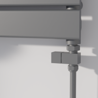 Elego Anthracite Gray Modern Manual Straight Radiator Valves (pair)