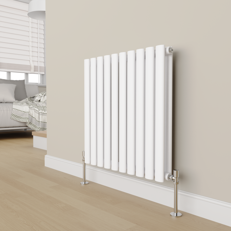 Refurbished - Elego Chrome Modern Manual Angled Radiator Valves (pair)