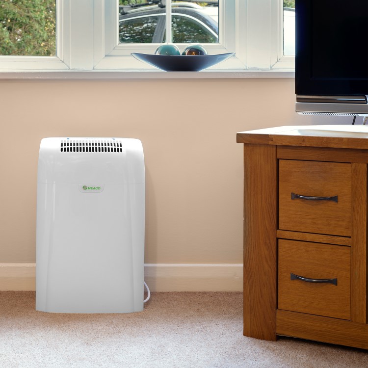 Meaco 10L Dehumidifier for up to 3 bed house with Humidistat and 3 Years free warranty
