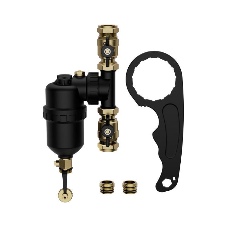 MagnaPure Central Heating Magnetic Filter Brass 22mm&nbsp;-&nbsp;Black