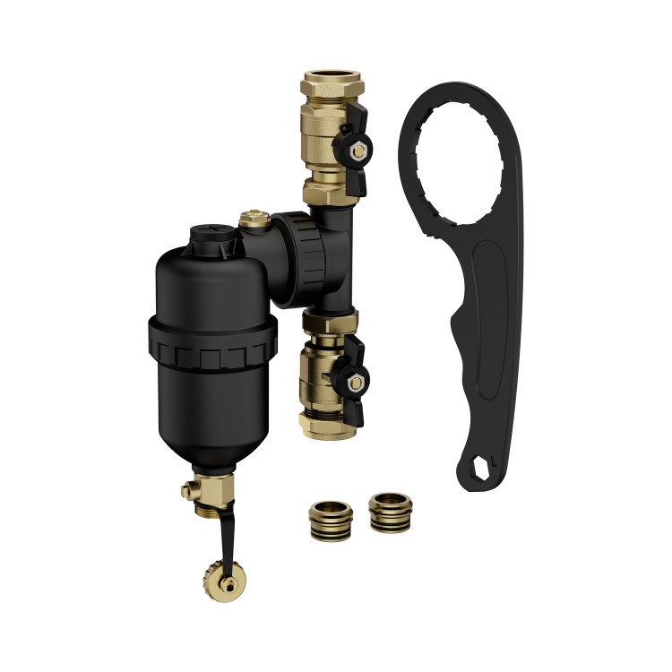 MagnaPure Central Heating Magnetic Filter Brass 22mm&nbsp;-&nbsp;Black