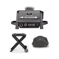 Ninja Woodfire Electric BBQ Grill & Smoker with Cover and Stand - OG701UK