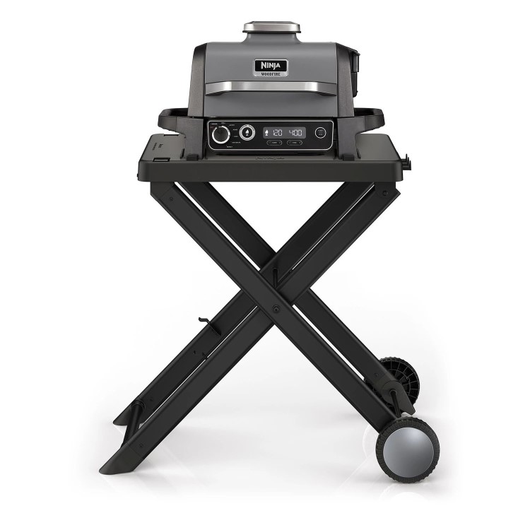 Ninja Woodfire Electric BBQ Grill & Smoker with Cover and Stand - OG701UK