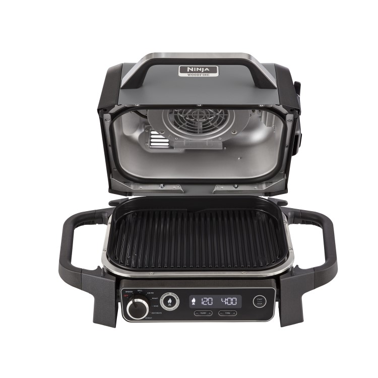 Ninja Woodfire Electric BBQ Grill & Smoker with Cover and Stand - OG701UK