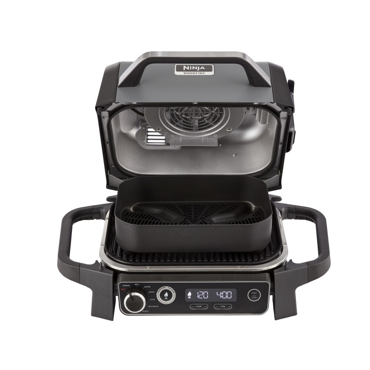 Ninja Woodfire Electric BBQ Grill & Smoker with Cover and Stand - OG701UK