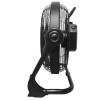 electriQ 12-inch Rechargeable Black Quiet DC Floor Fan - Versatile Metal Body for Indoor Outdoor and Commercial Use