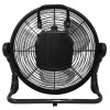 electriQ 12-inch Rechargeable Black Quiet DC Floor Fan - Versatile Metal Body for Indoor Outdoor and Commercial Use