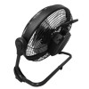 electriQ 12-inch Rechargeable Black Quiet DC Floor Fan - Versatile Metal Body for Indoor Outdoor and Commercial Use