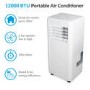 GRADE A2 - electriQ 12000 BTU Portable Air Conditioner for rooms up to 30 sqm