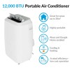 GRADE A3 - electriQ 12000 BTU SMART WIFI App-controllable  Portable Air Conditioner with heatpump for rooms up to 30 sqm - Alexa Enabled