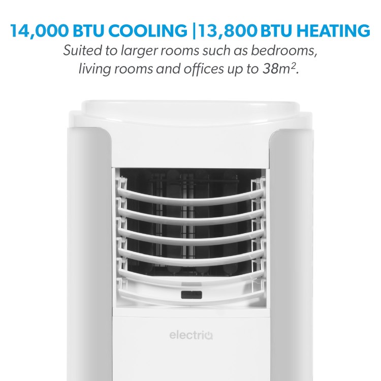 electriQ 14000 BTU Smart Portable Air Conditioner with Heat Pump