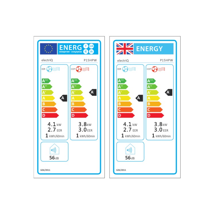 electriQ 14000 BTU Smart Portable Air Conditioner with Heat Pump