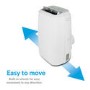 GRADE A3 - electriQ 18000 BTU 5.2kW Portable Air Conditioner with Heat Pump for Rooms up to 46 sqm