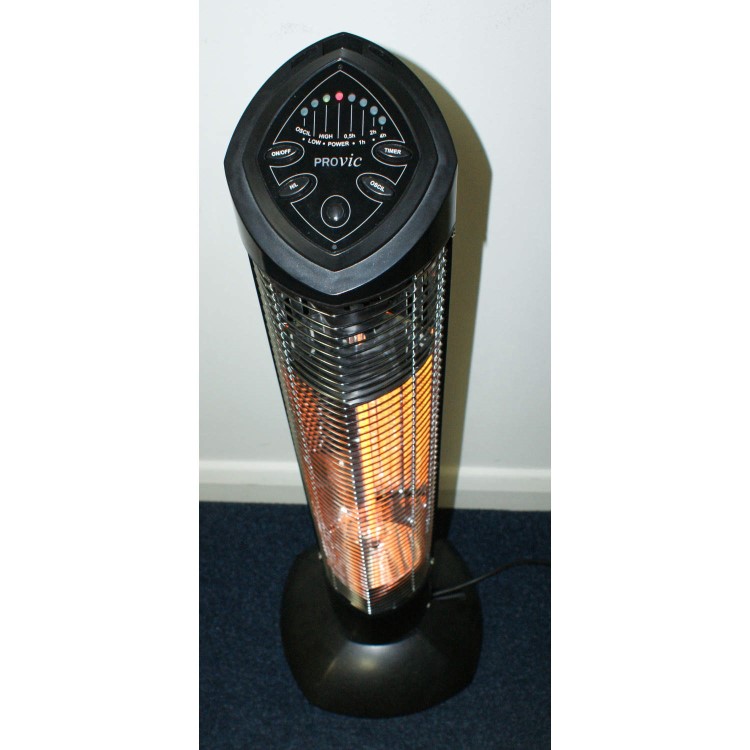 Provic P2000 900w Halogen Tower Heater with Remote IP55 Rated