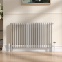 Reggio White Two Column Traditional Radiator Feet