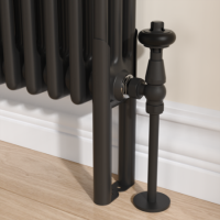 Reggio Black Three Column Traditional Radiator Feet
