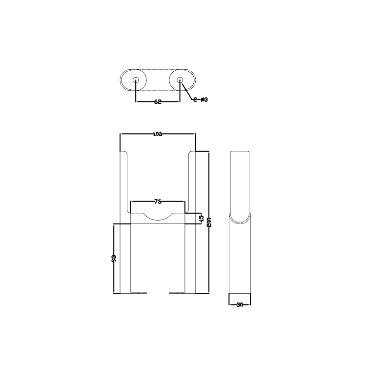 Reggio Anthracite Three Column Traditional Radiator Feet