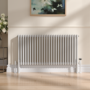 Reggio White Three Column Traditional Radiator Feet