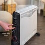 Russell Hobbs 2KW Convector Heater with Adjustable Thermostat and Timer