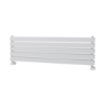 GRADE A1 - Riace Linea White Flat Designer Radiator 350x1200mm Double Panel 2437 BTU - Horizontal Bars