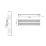 GRADE A1 - Riace Linea White Flat Designer Radiator 350x1200mm Double Panel 2437 BTU - Horizontal Bars
