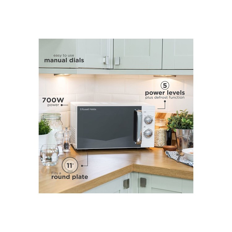 Refurbished Russell Hobbs RHM1731 Inspire 17L Microwave Oven - White