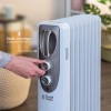 Russell Hobbs 2KW 9 fin  Oil Filled Radiator with 3  Heat Setting and Thermostatic Controls