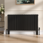 Riace Black Designer Radiator Feet -Suitable for Flat Double Panel Radiator