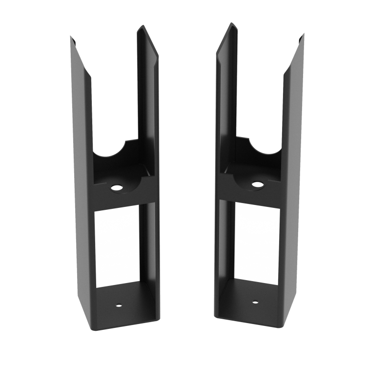 Riace Black Designer Radiator Feet -Suitable for Flat Double Panel Radiator