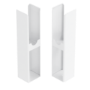 Riace White Designer Radiator Feet -Suitable for Flat Double Panel Radiator