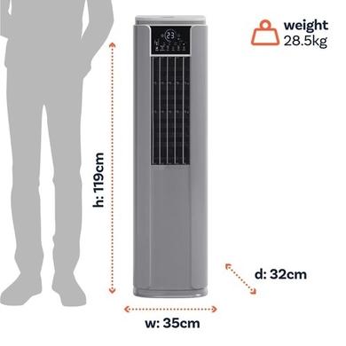 Refurbished No Remote electriQ SupremeCool 8000 BTU Quiet Portable Air Conditioner
