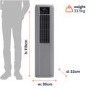 electriQ SupremeCool 14000 BTU Quiet Smart Portable Air Conditioner with Heat Pump