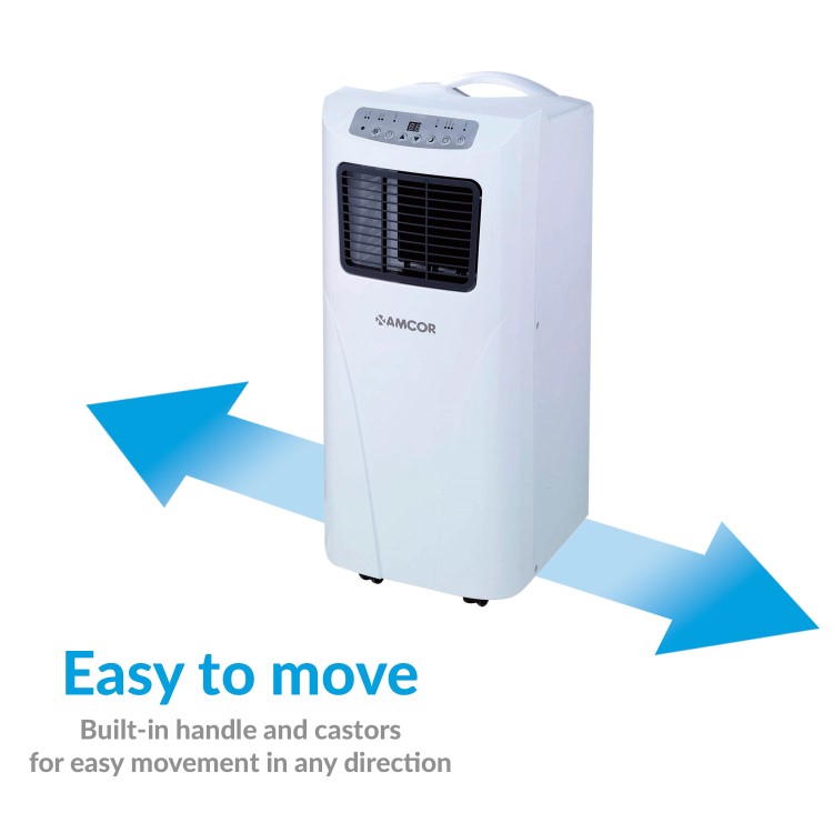 GRADE A2 - Amcor SF12000 slimline portable Air Conditioner for rooms up to 28 sqm
