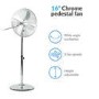 electriQ 16 Inch Oscillating Pedestal Fan - Chrome